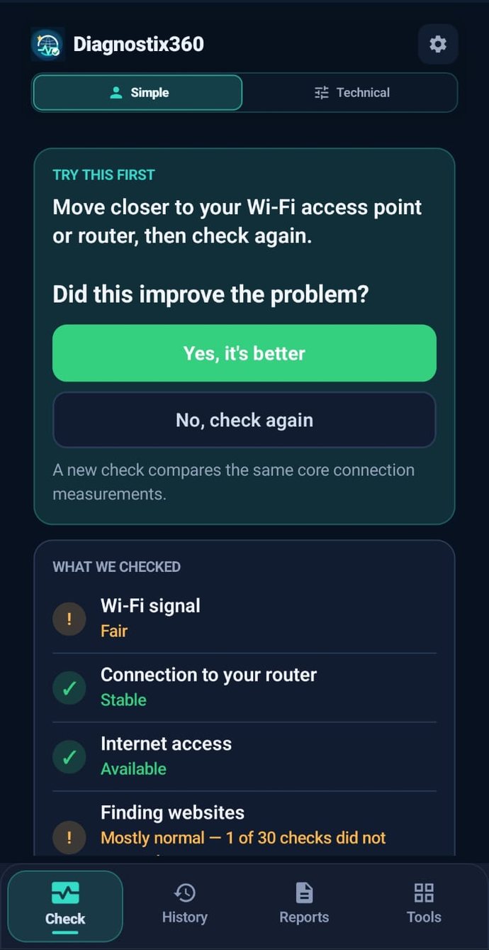 Diagnostix360 guided recheck flow